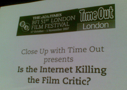 Is the Internet Killing the Film Critic? Internet Debate at the BFI Southbank