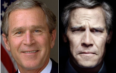 Comparison of the real Bush and the Brolin version