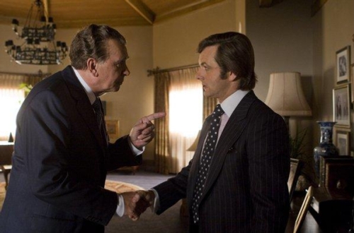 Nixon (Frank Langella) and Frost (Michael Sheen)