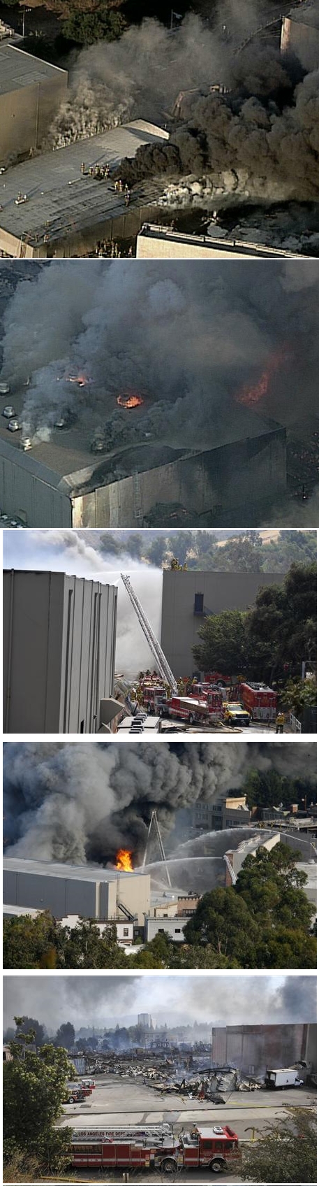 Universal lot on fire