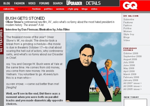 Oliver Stone W. Q&A in GQ
