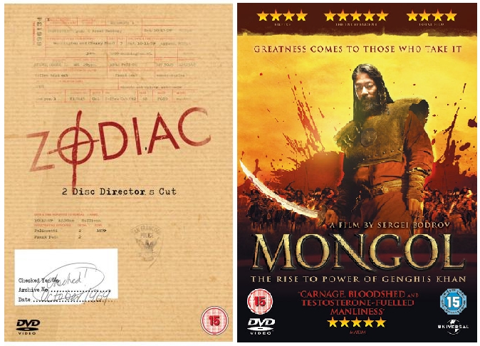 DVD Picks 29-09-08 Zodiac and Mongol