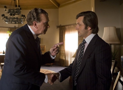 Richard Nixon (Frank Langella) and David Frost (Michael Sheen) in Frost Nixon
