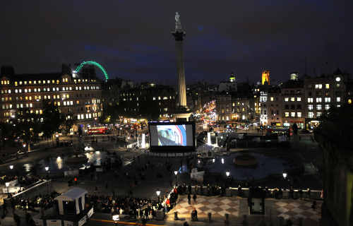 Trafalgar Square on Day 9 of the festival during the London Loves event