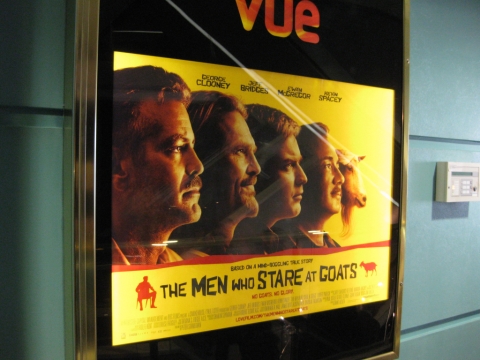 The Men Who Stare at Goats (poster at the Vue after LFF press screening) The Men Who Stare at Goats (poster at the Vue after LFF press screening)