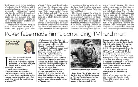 Edgar Wright in The Times Edgar Wright in The Times