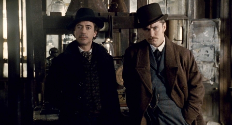 Robert Downey Jnr and Jude Law in Sherlock Holmes / Photo courtesy of Warner Bros.