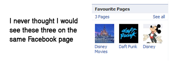 Daft Punk and Disney on Facebook