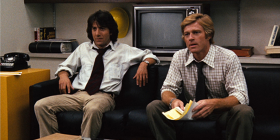 Dustin Hoffman and Robert Redford in All The President's Men