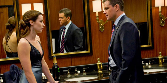 Emily Blunt and Matt Damon in The Adjustment Bureau