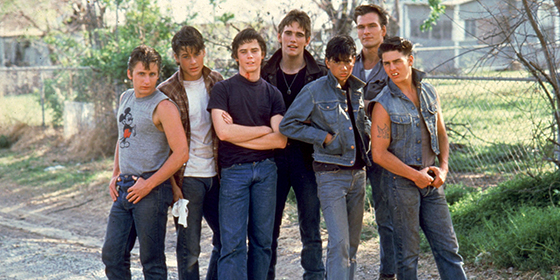 The young cast of Francis Ford Coppola's The Outsiders